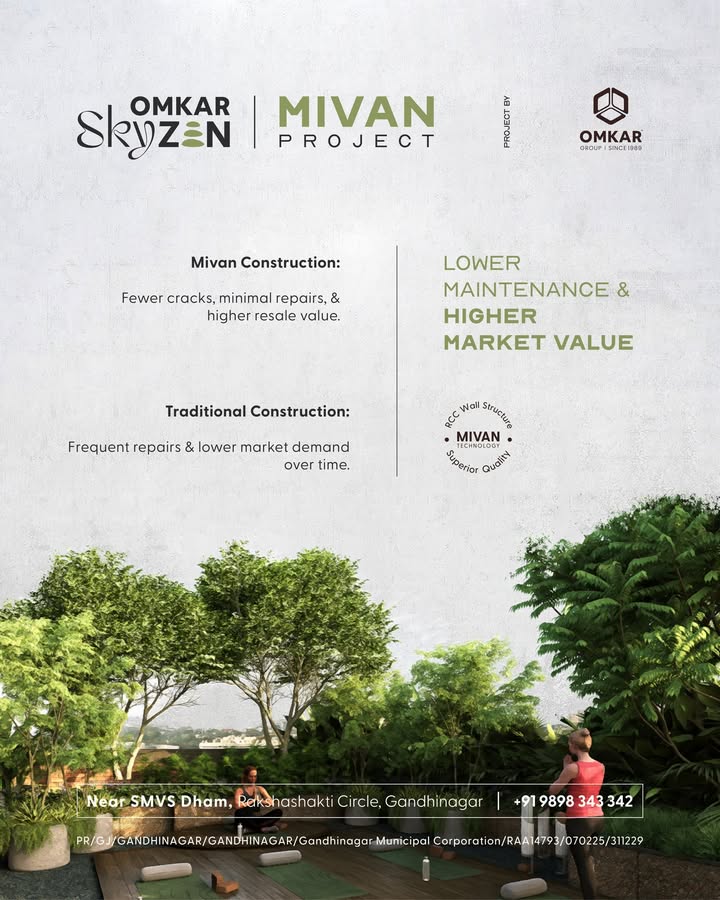 Omkar Group,  omkarskyzen, omkargroup, greenliving, mivanconstruction, exclusiveliving, smvsdham, luxuriousapartments, highermarketvalue, lowermaintenance