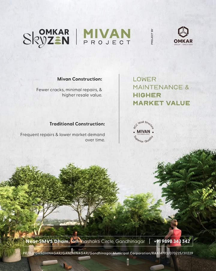 Omkar Group,  omkarskyzen, omkargroup, greenliving, mivanconstruction, exclusiveliving, smvsdham, luxuriousapartments, highermarketvalue, lowermaintenance