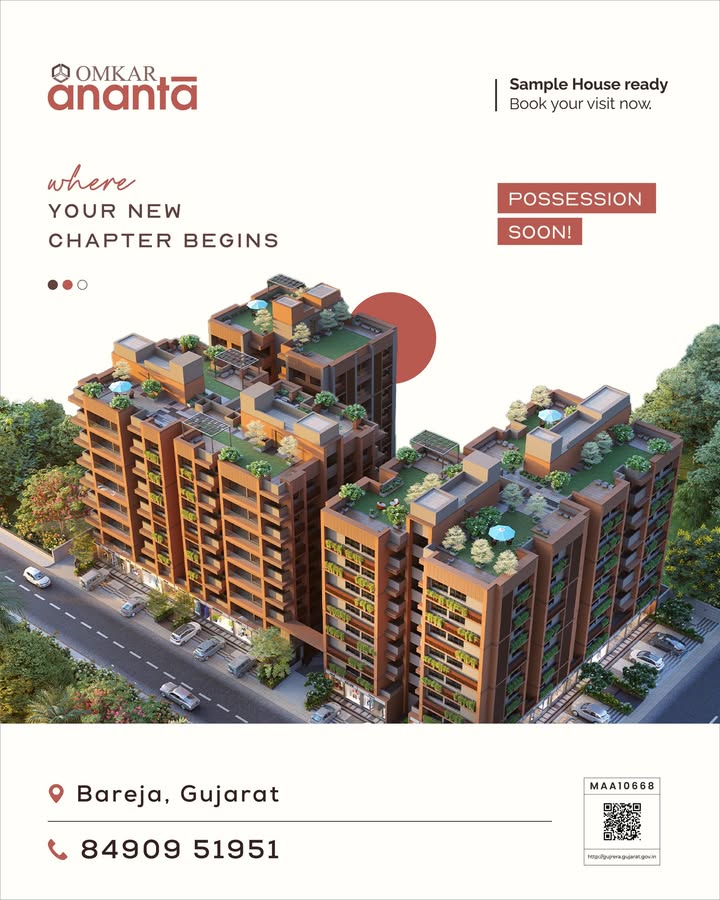 Omkar Group,  barejaahmedabad, omkarananta, omkargroup, omkar, bareja, 2bhkapartments, 3bhkapartments, homeinbareja, spacioushomes, spaciousapartments, samplehouseready, samplehouse?, samplehouse