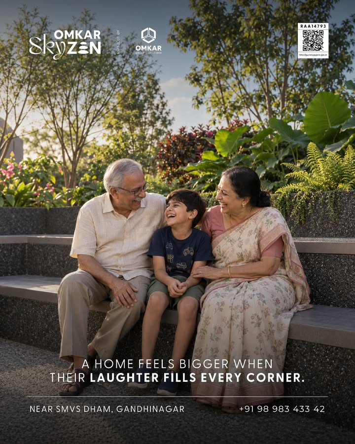 Omkar Group,  omkarskyzen, omkargroup, grandparentsday, 3bhkhomes, gandhinagar