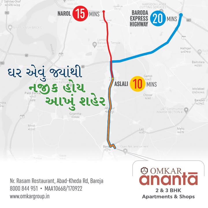 Omkar Group,  OmkarAnanta,, Omkargroup, HomeSweetHome, ProsperityResidesHere, OmkarGroup, 3BHK, 2BHK, Home, Flat, Residence, Property, Narol, Vatva, Bareja, Vastral, Isanpur, AffordableLuxuryLiving, rivantapramukhomkar