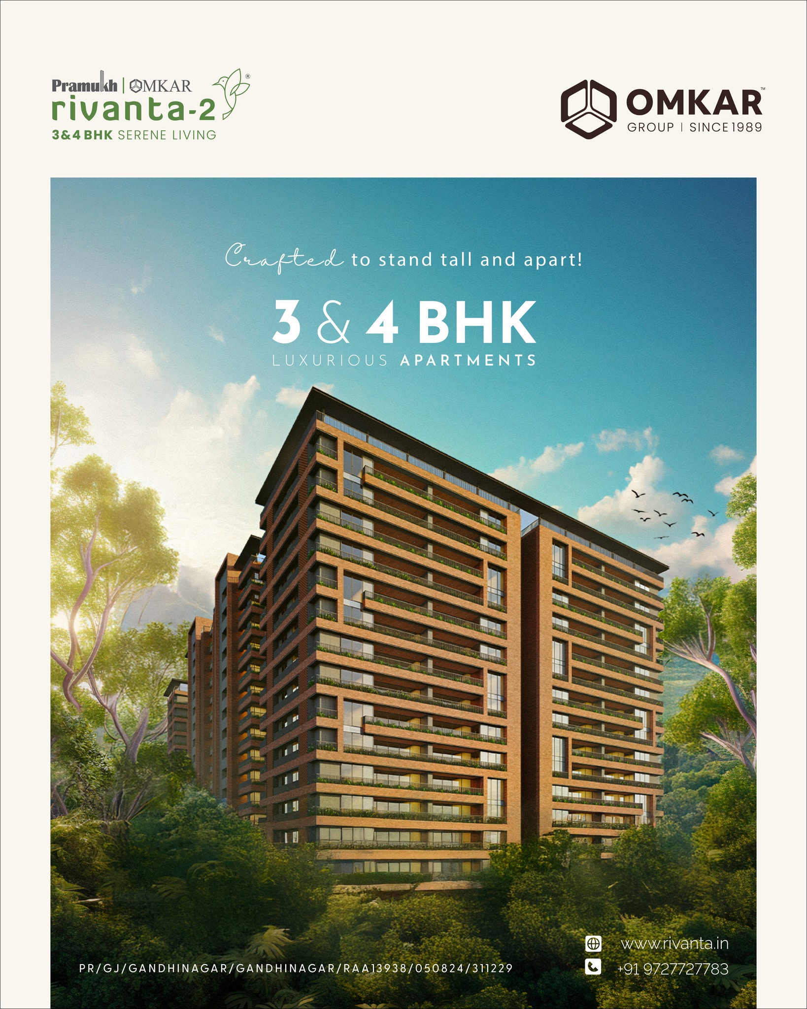 Omkar Group,  Rivanta2, LuxuryLiving, ConnectedTerrace, 3BHK, 4BHK, rivantabypramukhomkar, livearoundnature, pramukhomkarrivanta, 3bhkapartments, 4bhkapartments, luxuriousamenities