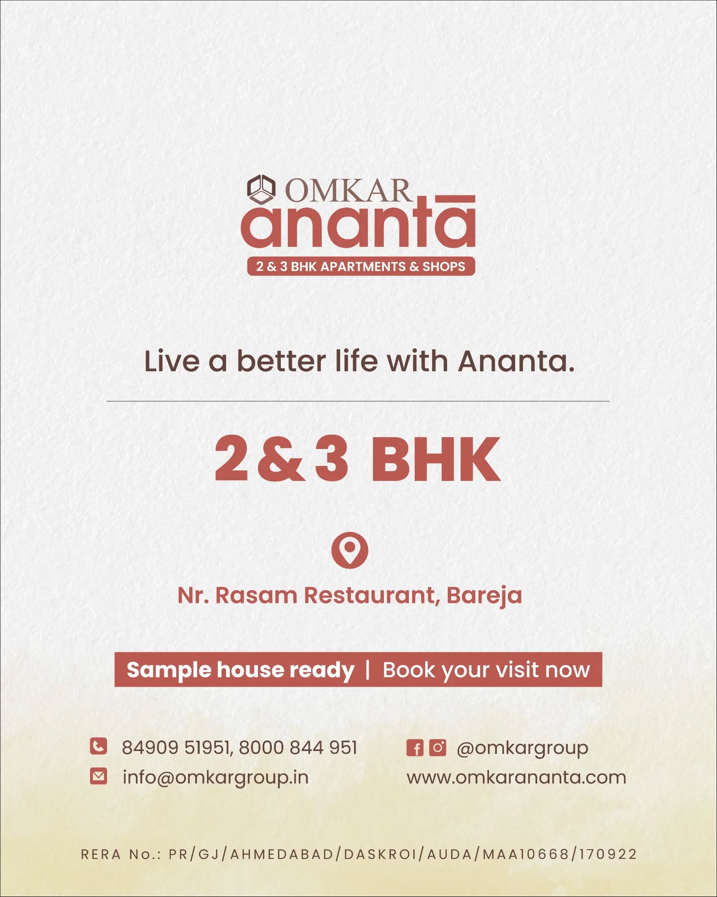 Omkar Group,  barejaahmedabad, omkarananta, omkargroup, omkar, bareja, 2bhkapartments, 3bhkapartments, homeinbareja, spacioushomes, spaciousapartments, #samplehouseready, samplehouse🏠, samplehouse