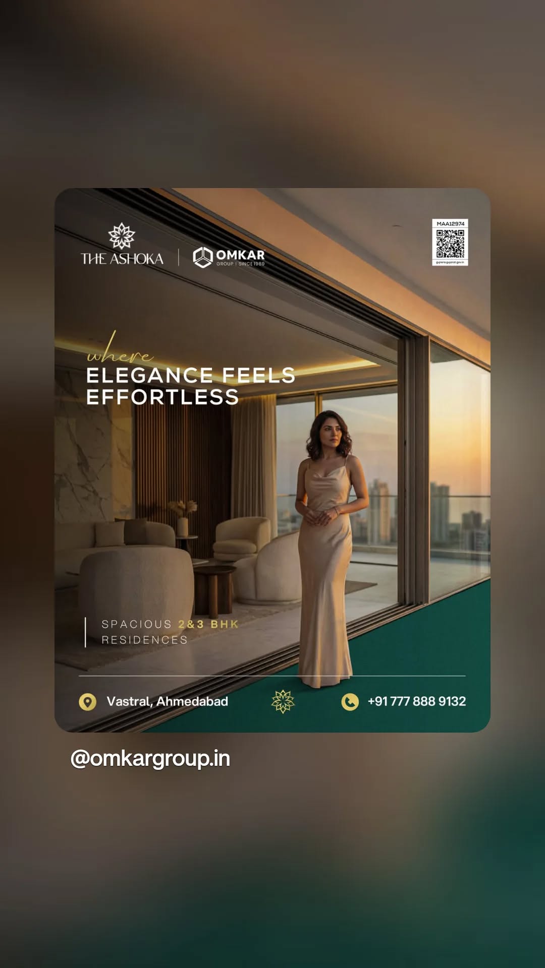 Omkar Group,  omkarskyzen, omkar, omkargroup, 3bhkhomes, 3bhk, luxuriousapartments, smvsdham, gandhinagar, mivanconstruction, mindfulness, 80units