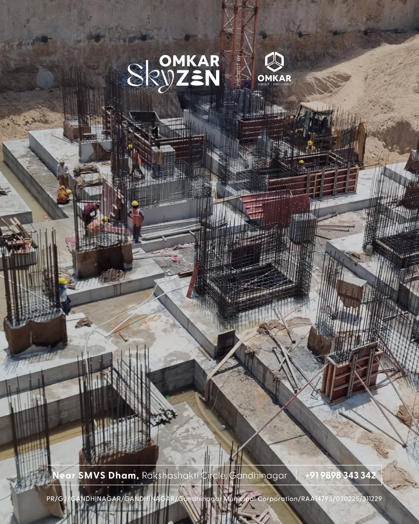 Omkar Group,  omkar, omkarskyzen, omkarskyzen, gandhinagar, gandhinagarrealestate, smvsdham, realestateinvesting, luxuriousapartments, zenmodeon, raftfoundation, mivanconstruction, bricklessbuilding