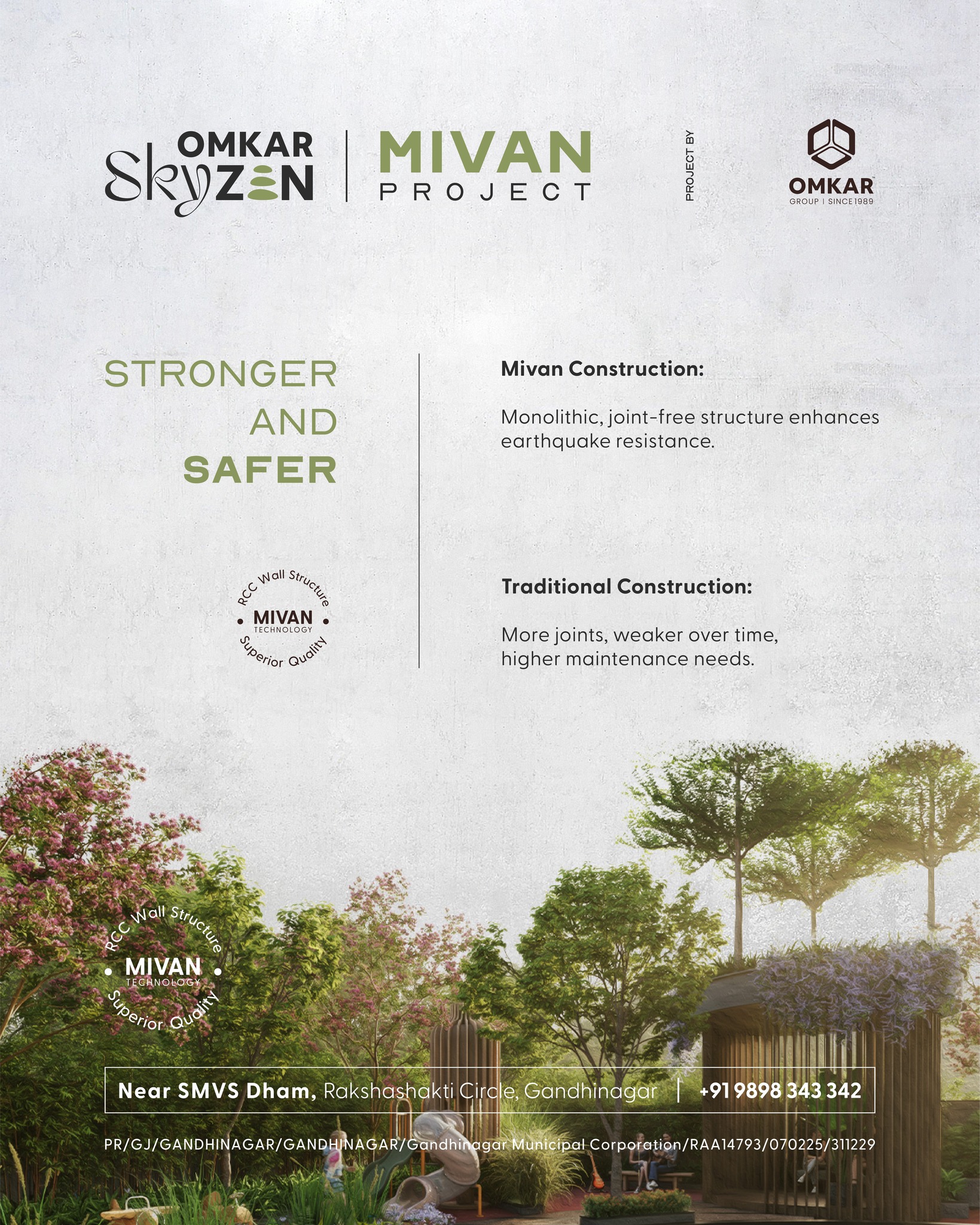 Omkar Group,  omkarskyzen, omkargroup, greenliving, mivanconstruction, exclusiveliving, smvsdham, luxuriousapartments