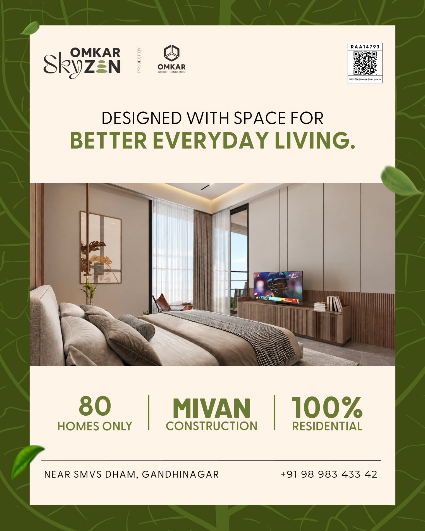 Omkar Group,  OmkarSkyzen, GandhinagarHomes, mivanconstruction, premiumliving, gandhinagarrealestate