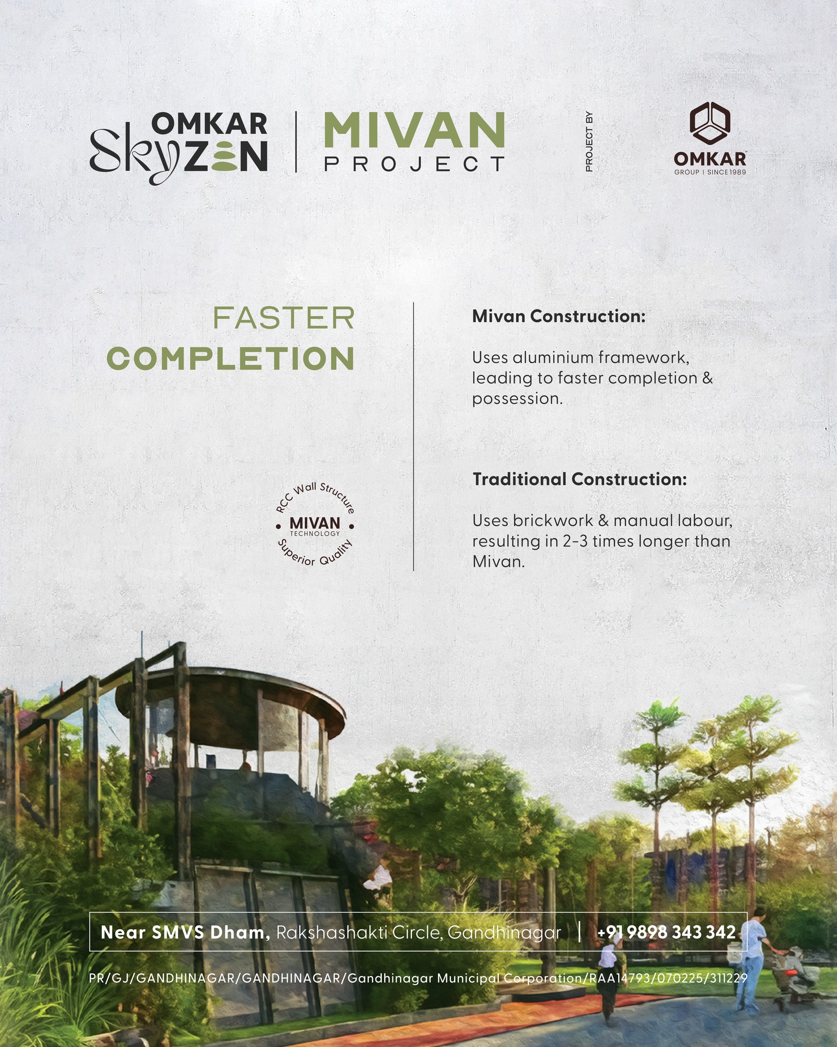 Omkar Group,  omkarskyzen, omkargroup, greenliving, mivanconstruction, exclusiveliving, smvsdham, luxuriousapartments