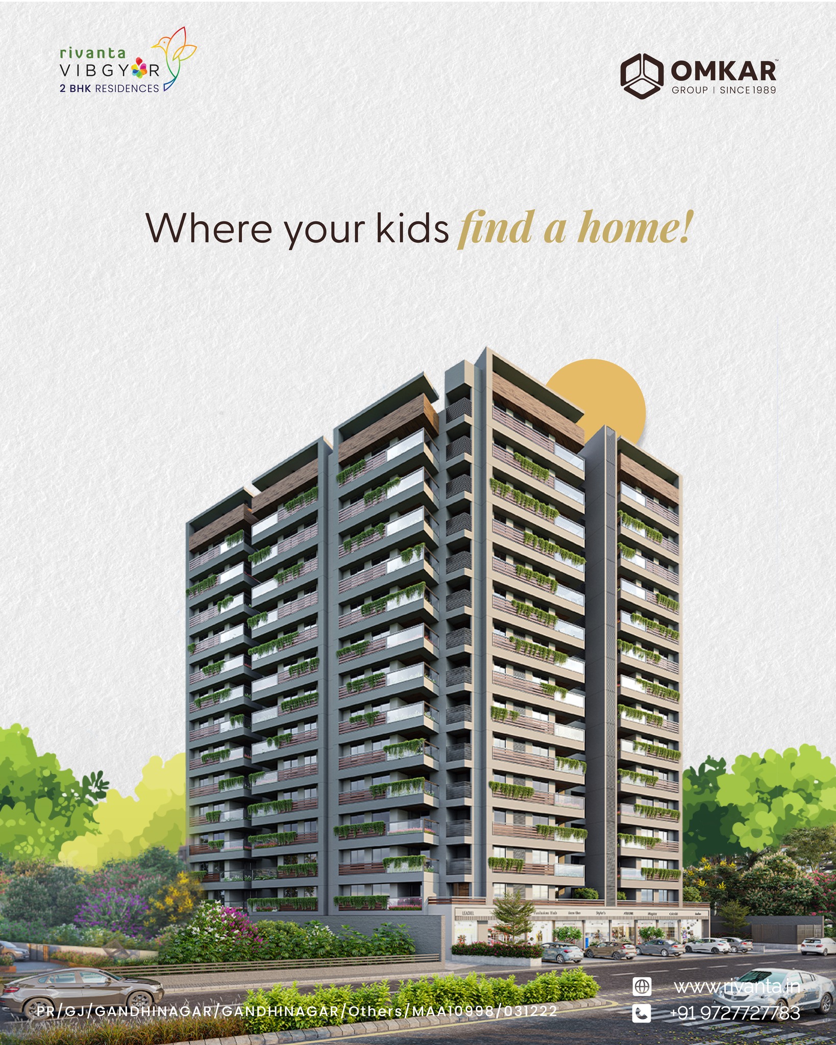 Omkar Group,  rivanta, rivantavibgyor, rivantabypramukhomkar, omkargroup, pramukhgroup, kidsfriendly, kidsfriendlyapartments, kidsamenities, residentialbuilding, 2bhk, 2bhkapartments, gandhinagar